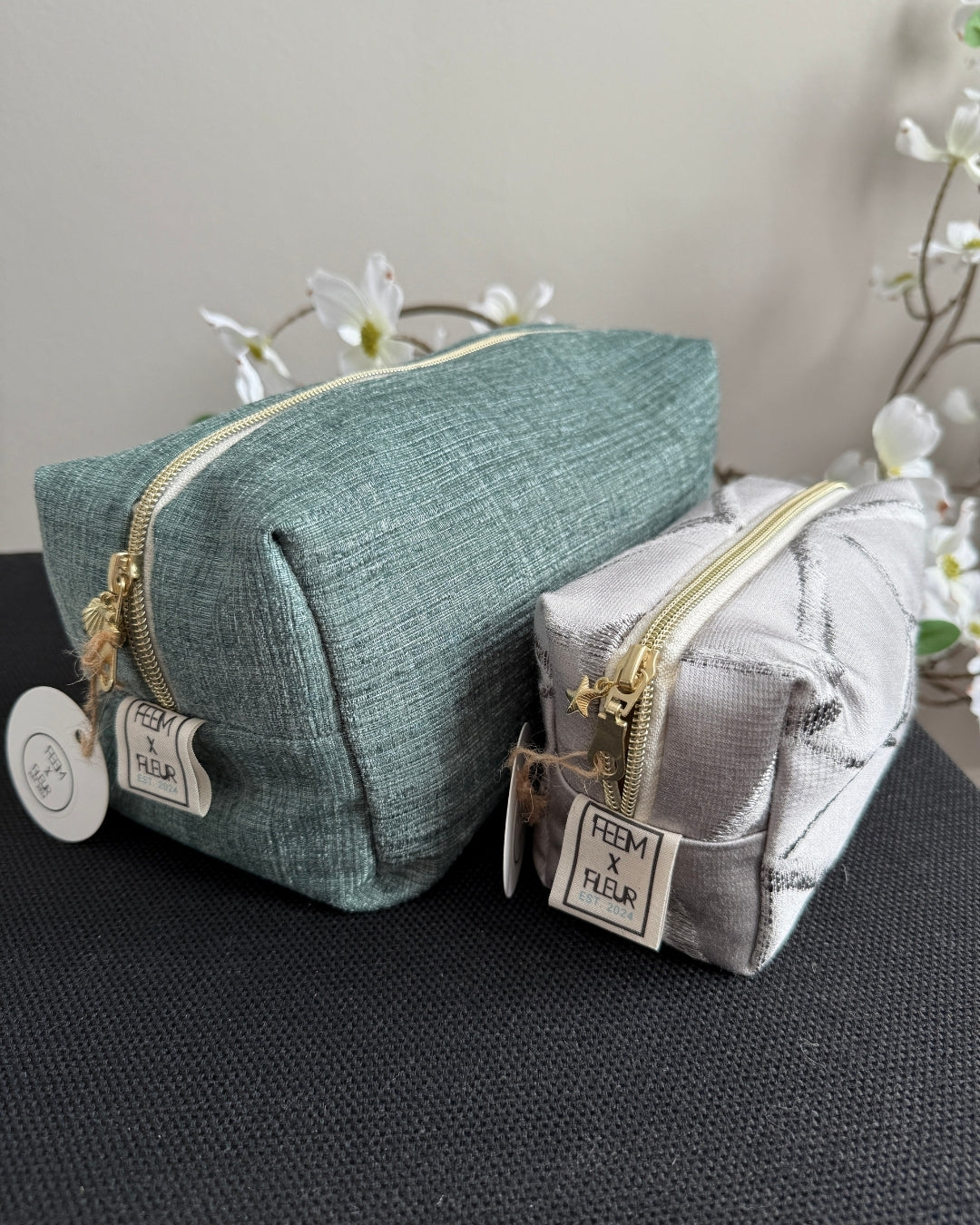 Beauty bag - zeegroen