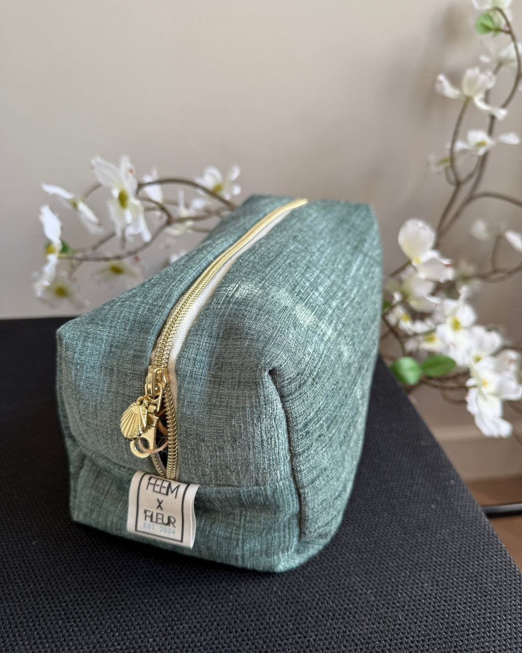 Beauty bag - zeegroen