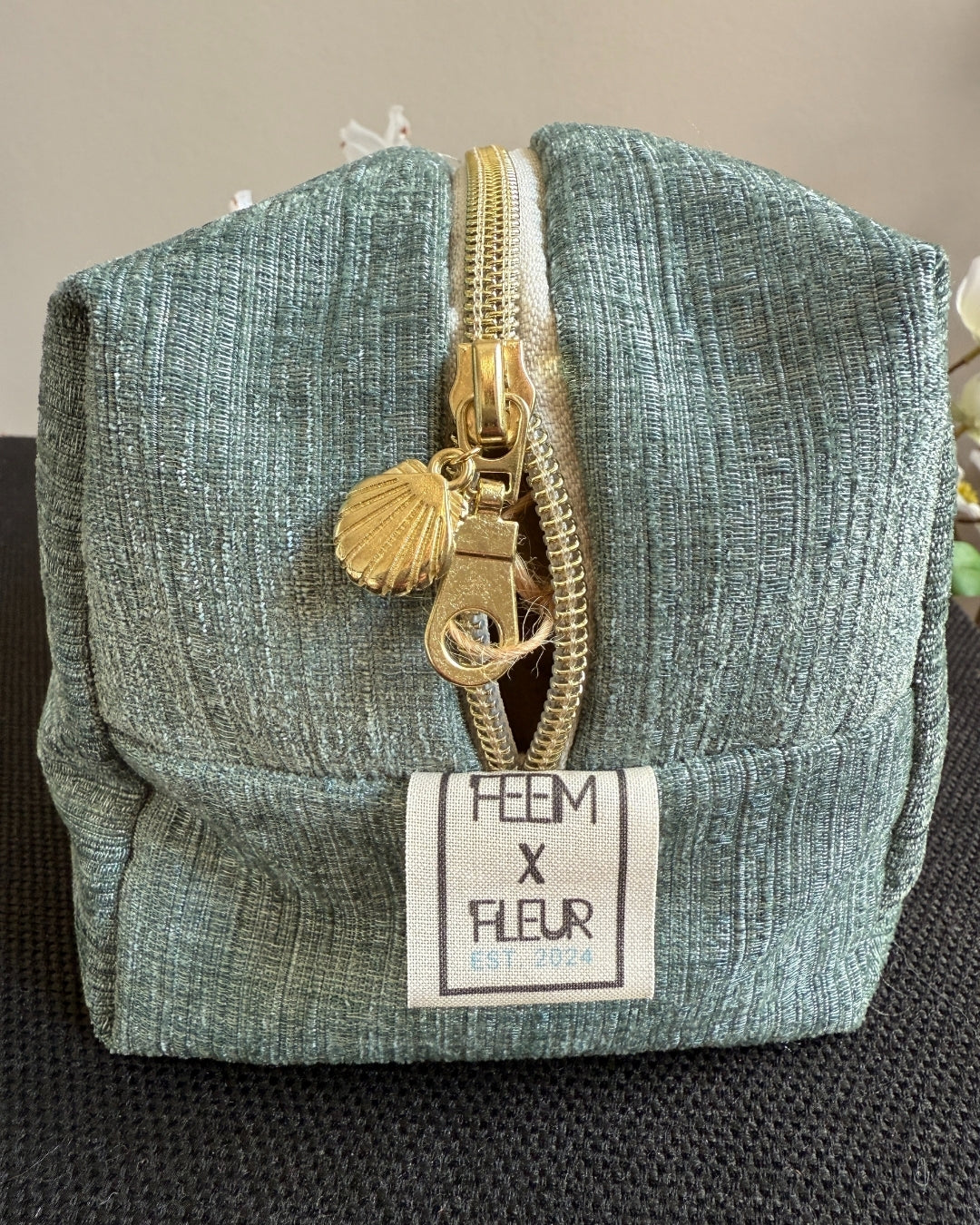 Beauty bag - zeegroen